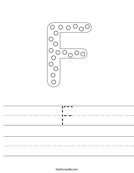 F Worksheet - Twisty Noodle