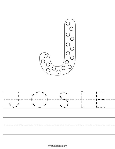 J O S I E Worksheet - Twisty Noodle