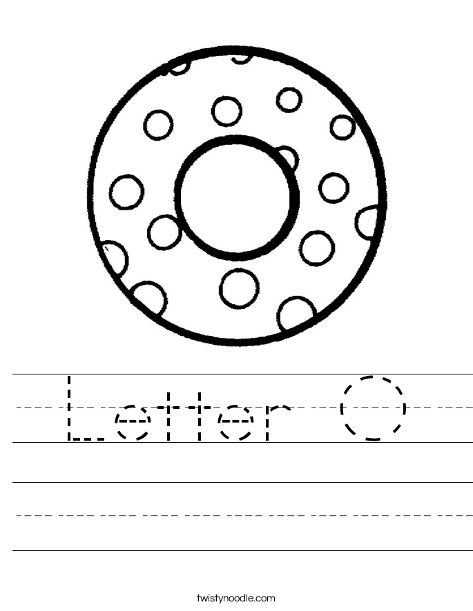 Letter O Worksheet Twisty Noodle