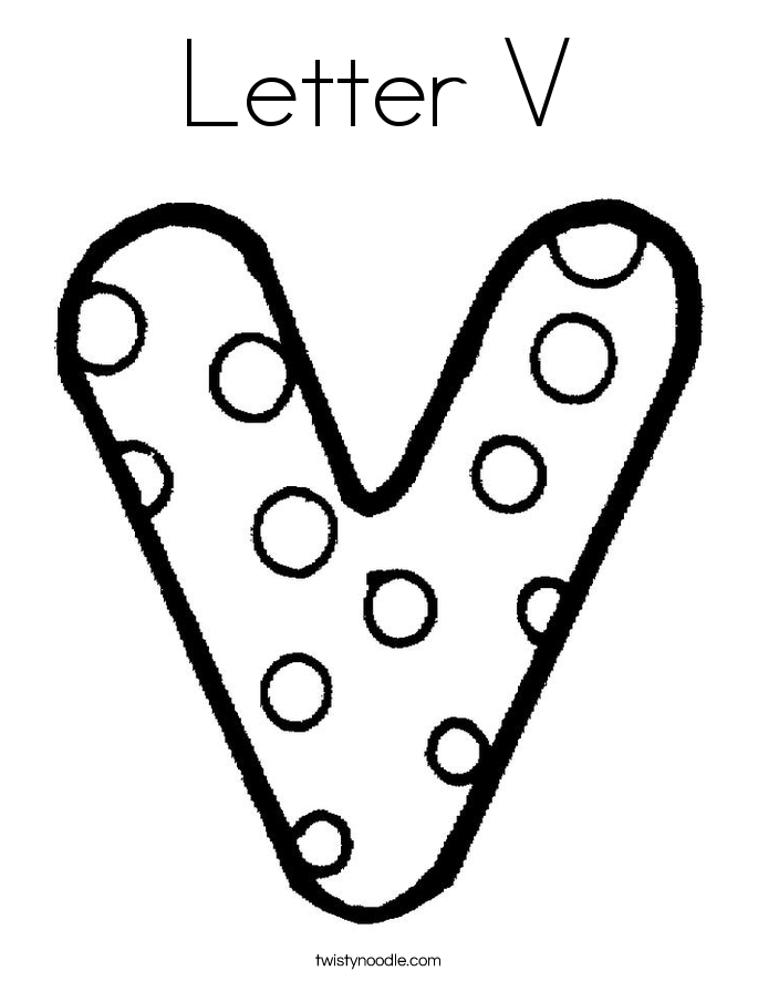 v letter coloring pages - photo #1
