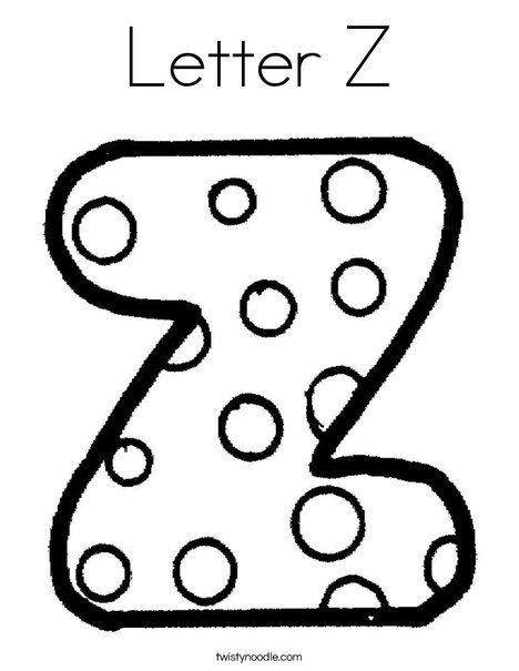 z word coloring pages - photo #12