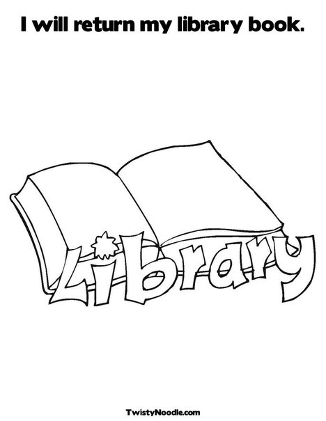 I will return my library book coloring page that you can customize and