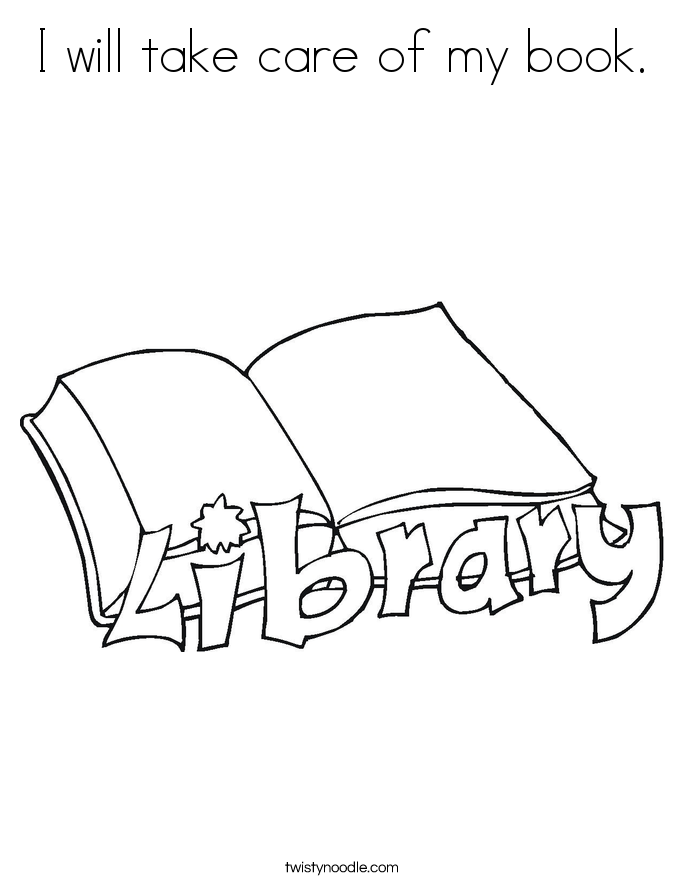 taking care of library books coloring pages - photo #1