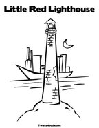 Little Red Lighthouse Coloring Page