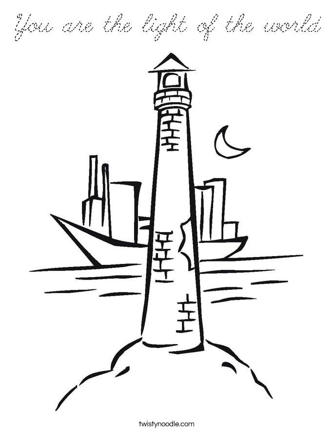 Light Shining Over You Coloring Page Light Shining Over You Coloring Page