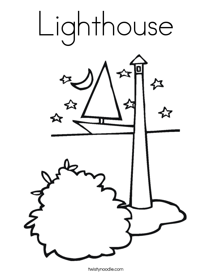 Lighthouse Coloring Page - Twisty Noodle