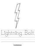 Lightning Bolt Worksheet