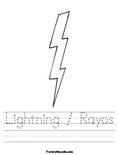 Lightning / Rayos Worksheet