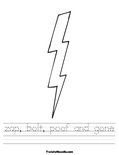 zap, bolt, poof and gone Worksheet