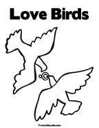 Love Birds Coloring Page