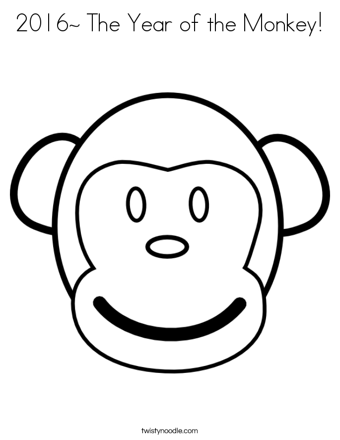new year of the monkey coloring sheets 2016 the year of the monkey coloring page twisty noodle new year of the monkey coloring sheets 2016 the year of the monkey coloring page twisty noodle