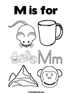 M is for Coloring Page