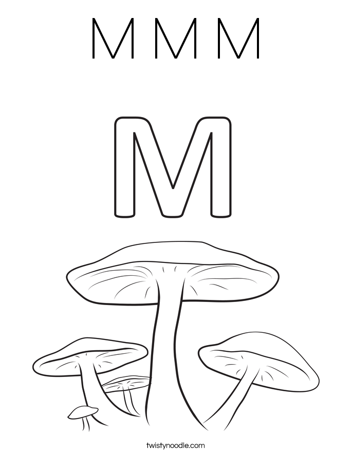 m word coloring pages - photo #48