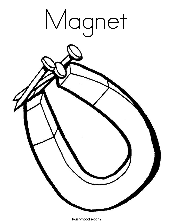 Magnet Coloring Page Twisty Noodle Magnet Coloring Page