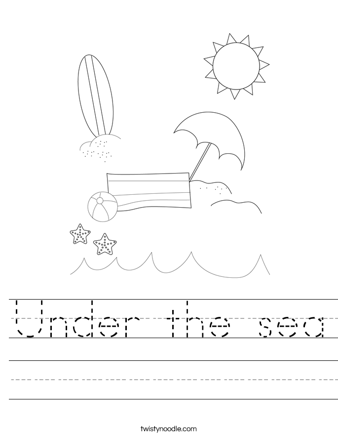 Under the sea Worksheet - Twisty Noodle