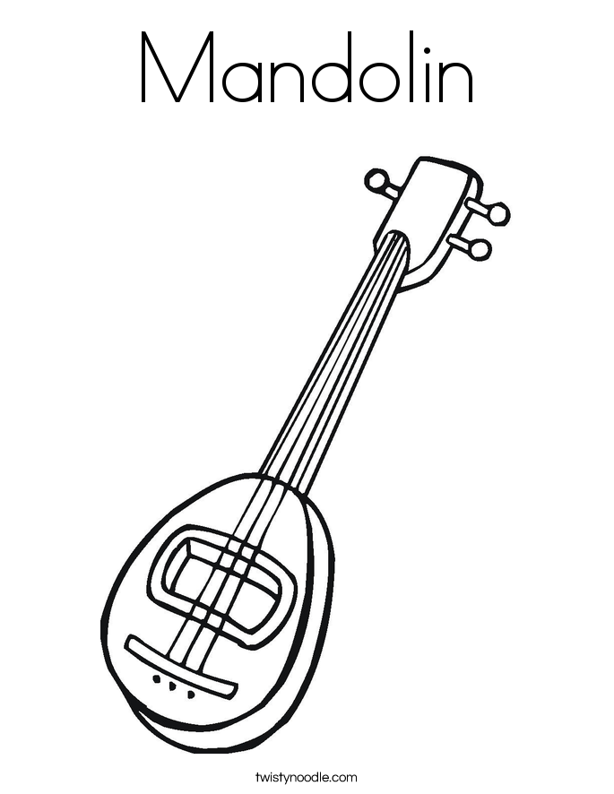 mandolin coloring pages - photo #1