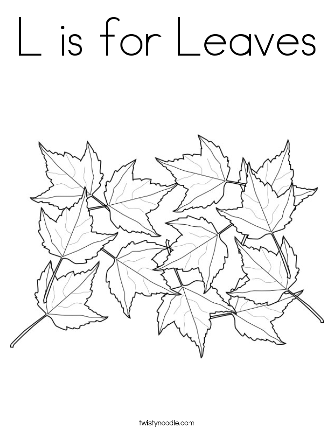 l for leaf coloring pages - photo #5