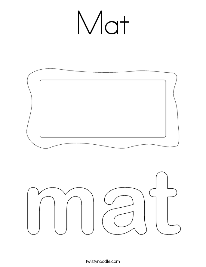 Mat Coloring Page - Twisty Noodle