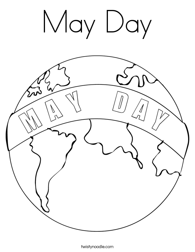 May Day Coloring Page - Twisty Noodle