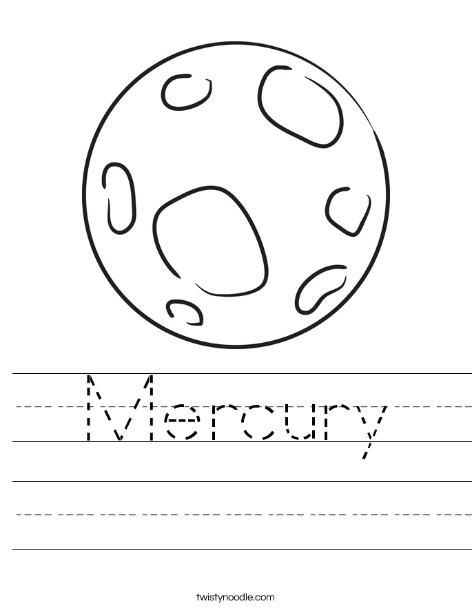 Mercury Worksheet - Twisty Noodle