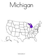 michigan coloring page
