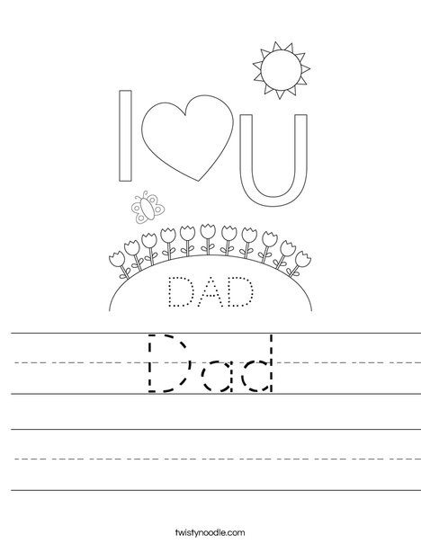 Dad Worksheet - Twisty Noodle
