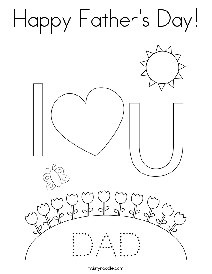 happy fathers day coloring page