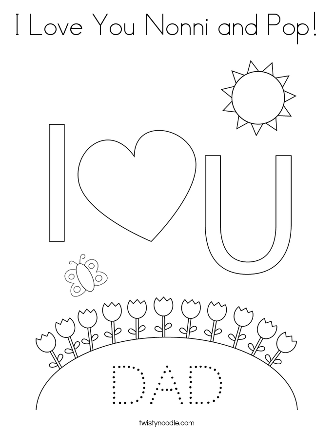 i love you nonni and pop coloring page