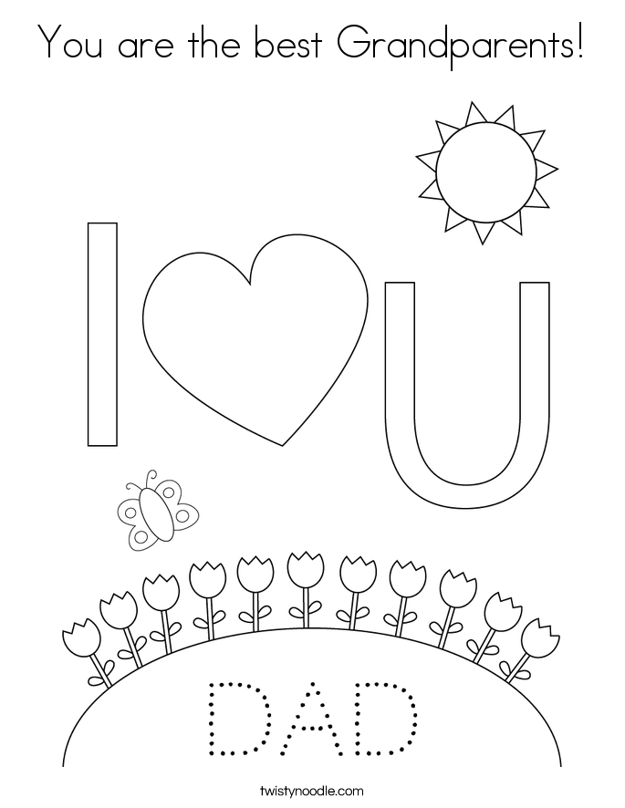 you are the best grandparents coloring page