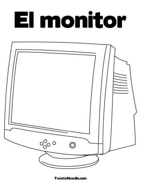 Monitor Coloring Page