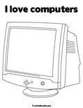 I love computersColoring Page