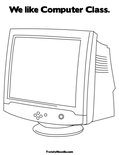 We like Computer Class.Coloring Page
