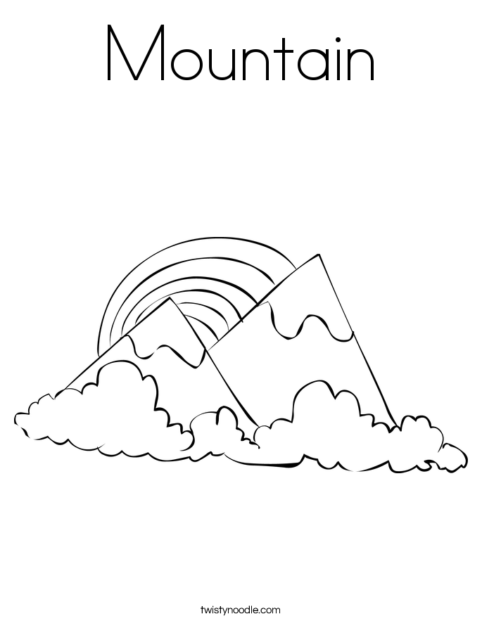 Mountain Coloring Page - Twisty Noodle