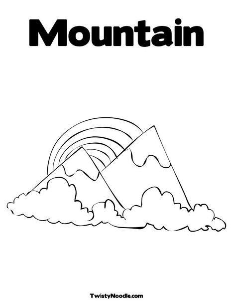 Mountains Coloring Pages