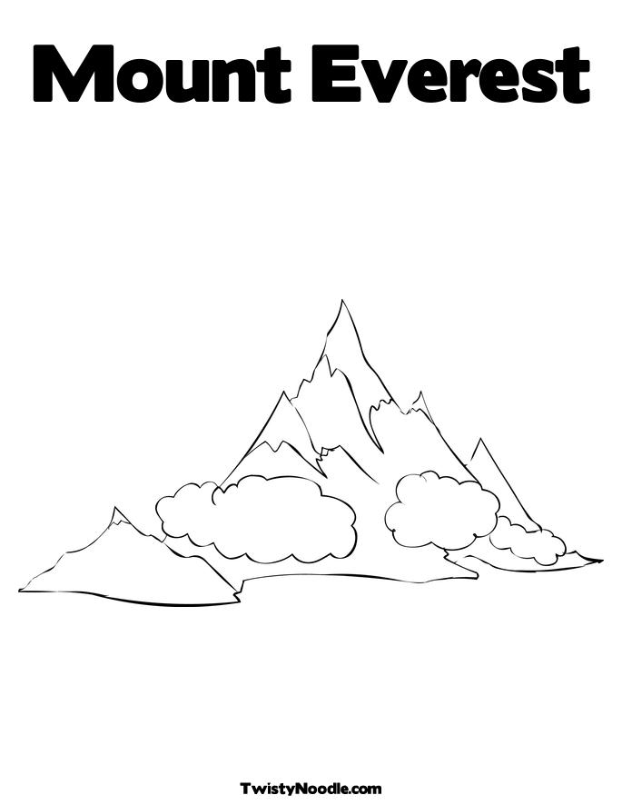 Mt. Everest Coloring Page Coloring Pages