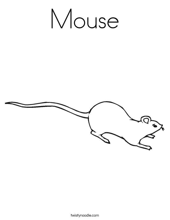 mouse coloring page