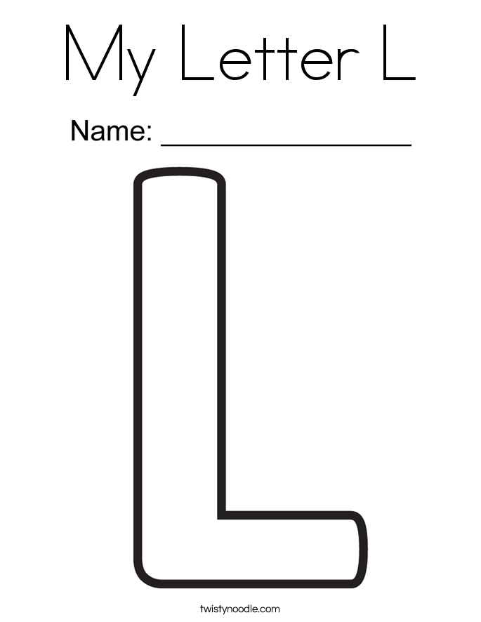 My Letter L Coloring Page Twisty Noodle My Letter L Coloring Page Twisty Noodle