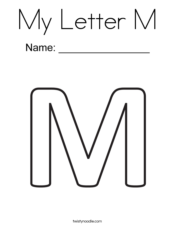 m letter coloring pages - photo #45