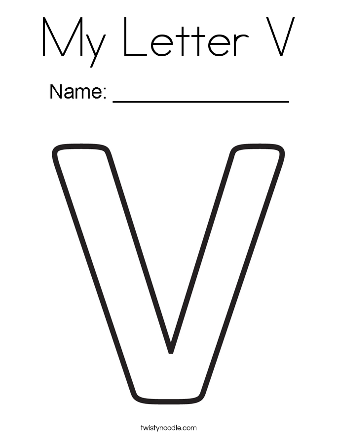 v letter coloring pages - photo #12