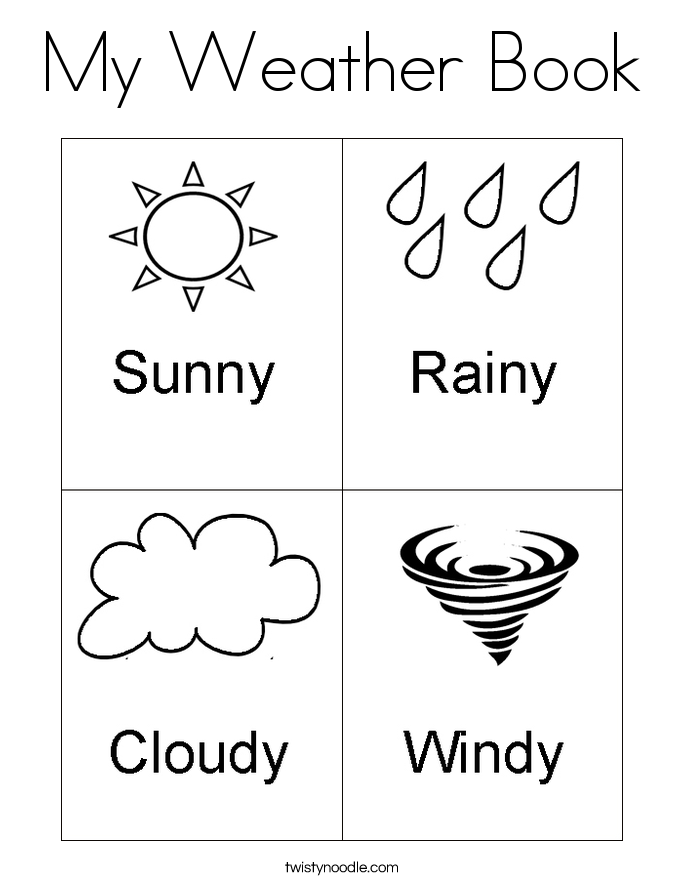 My Weather Book Coloring Page - Twisty Noodle