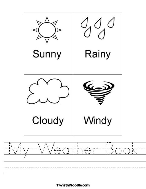 worksheets  Kids Worksheets weather Weather For preschool