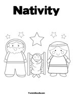 Nativity Coloring Page