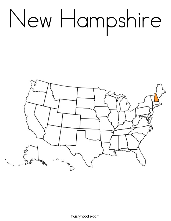 New Hampshire Coloring Page Twisty Noodle New Hampshire Coloring Page Twisty Noodle
