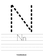 Nn Handwriting Sheet