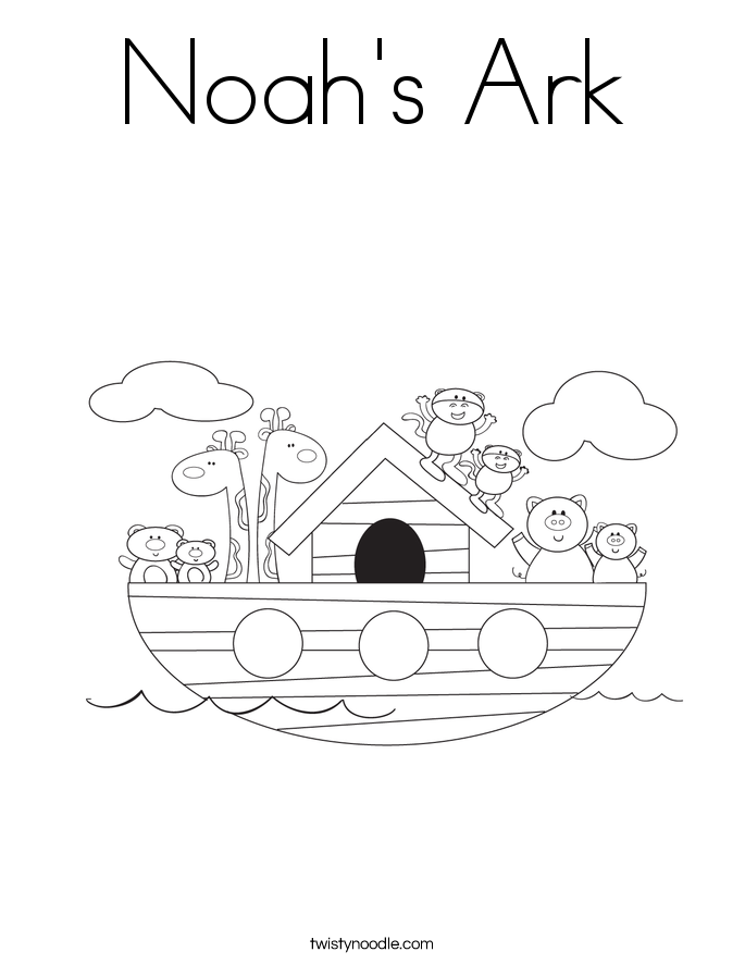 Noah39s Ark Coloring Page Twisty Noodle