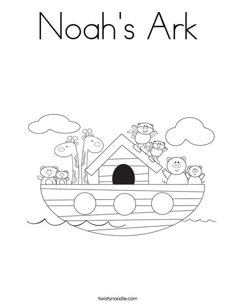 Noah's Ark Coloring Page - Twisty Noodle