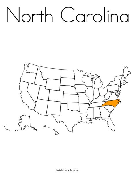 north carolina coloring page
