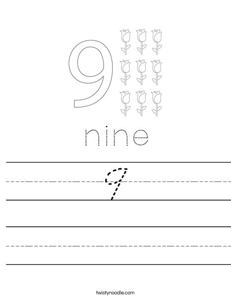 9 Worksheet - Cursive - Twisty Noodle