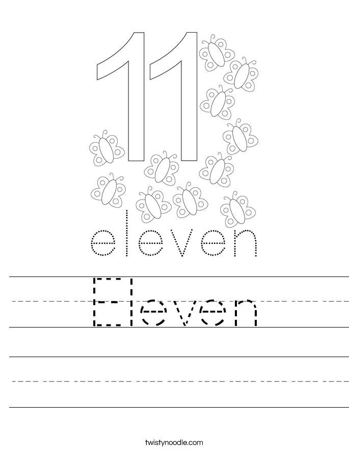 Eleven Worksheet - Twisty Noodle