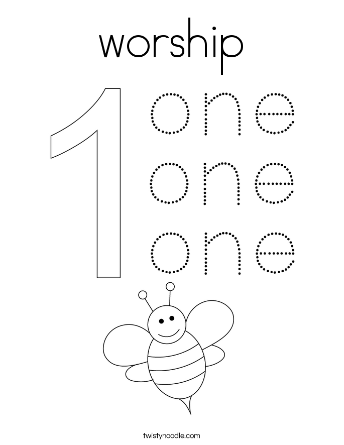 worship Coloring Page Twisty Noodle